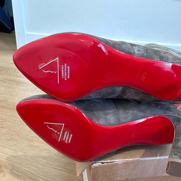 NWB Cristian Louboutin Eleonor boots Flint color size 38.5 - Picture 4 of 7